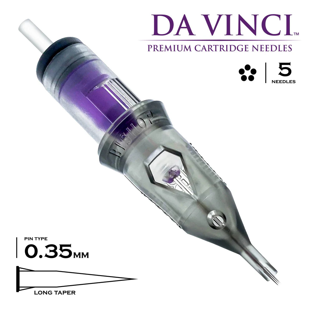 Bishop DaVinci Premium Tattoo Cartridge Needle Round Shader 20 Count Box