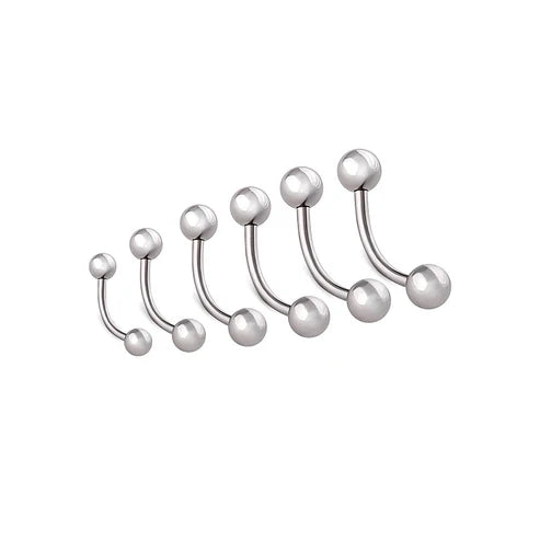 Stainless Steel Bent Barbell Externally Threaded