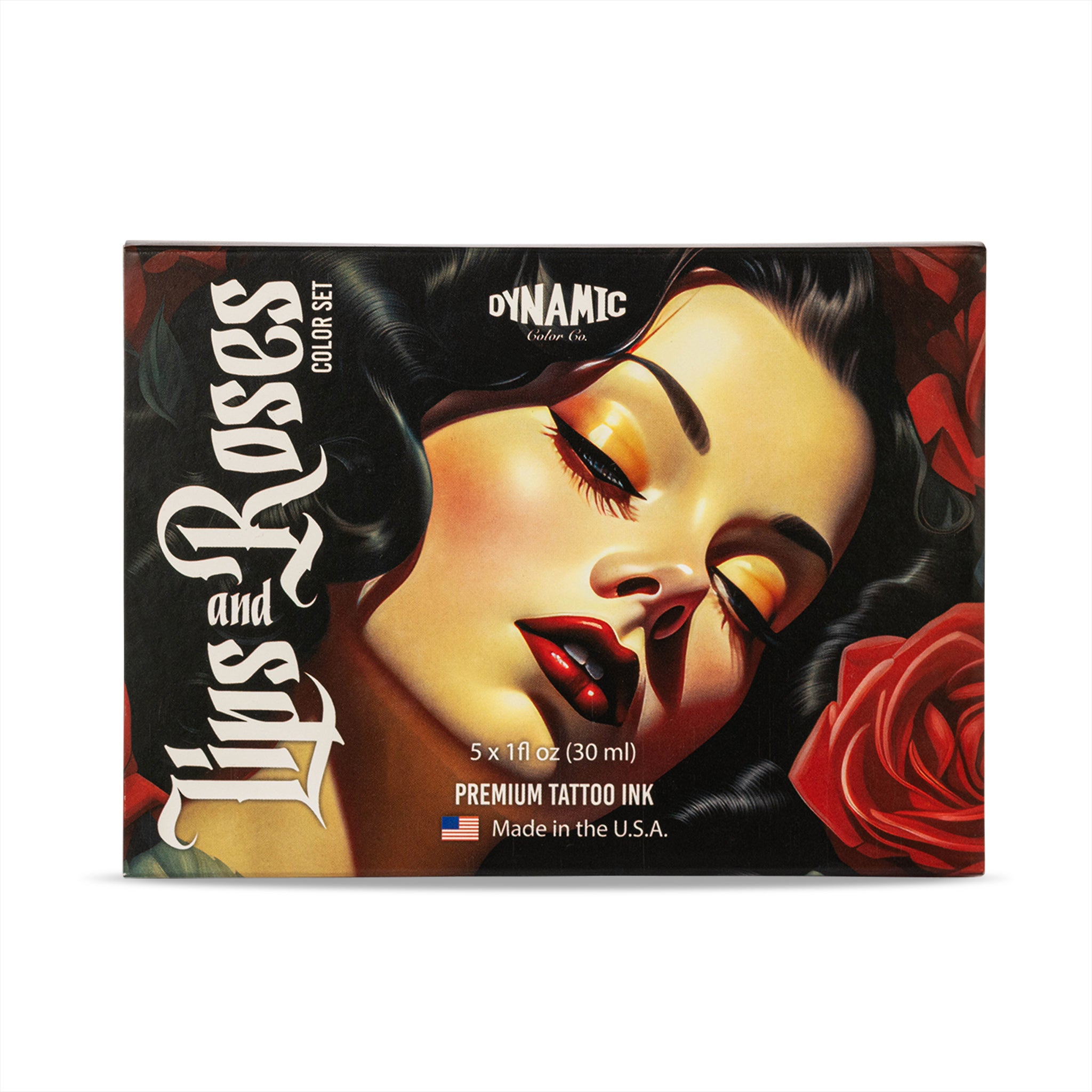 Dynamic Set Lips and Roses Tattoo Ink 1 oz.