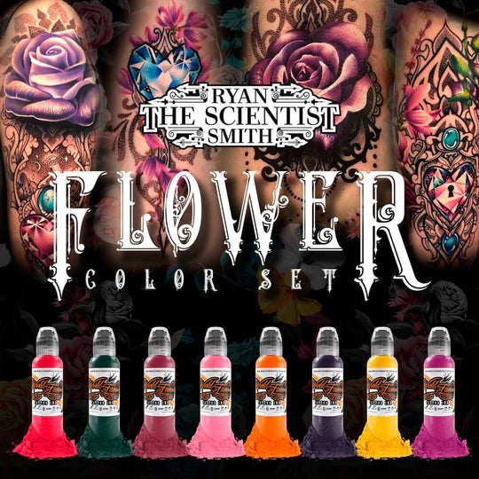World Famous Set Ryan Smith Flower Tattoo Ink 1 oz