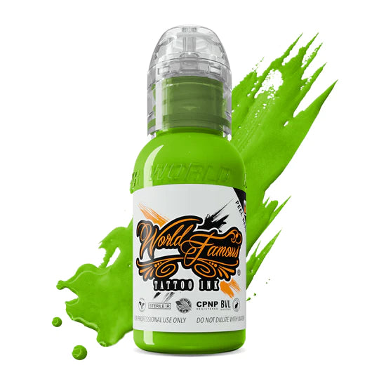 World Famous Northern Lights Green Ink Tattoo Ink 1 oz